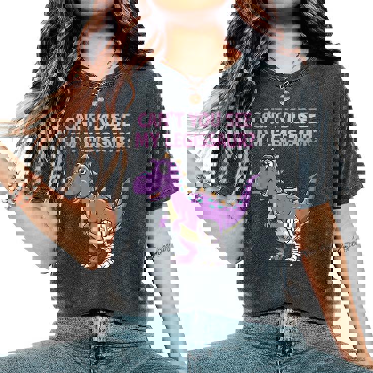 Broken Leg Art For Men Women Broken Bone Recovery Women's Oversized Comfort Colors T-Shirt