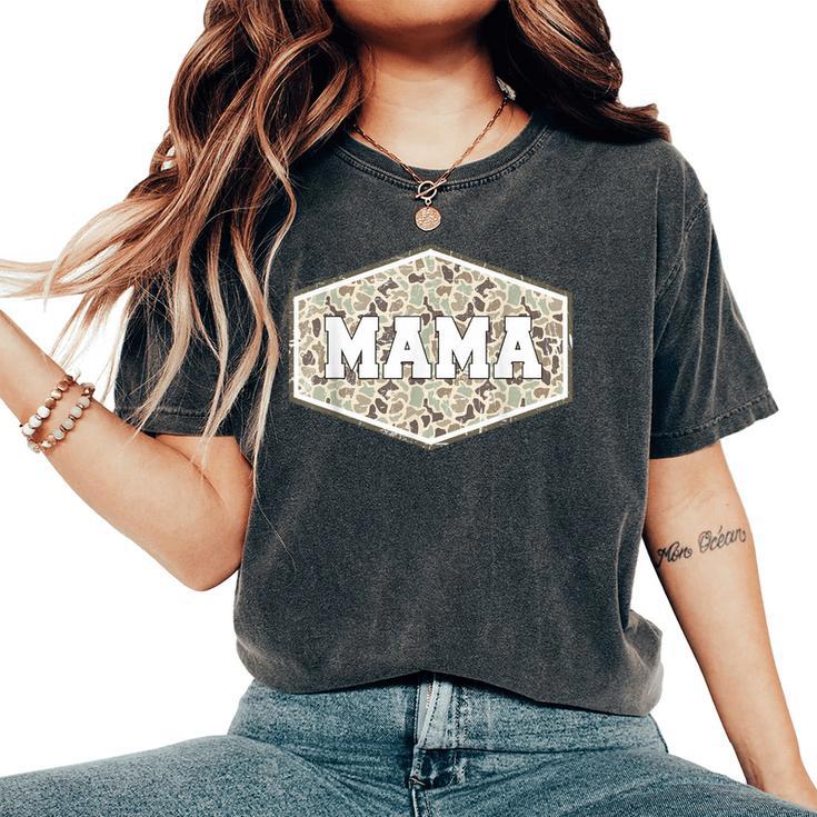 Camo Hunting Mama Vintage Camo Mom Mother's Day Hunting Wife Women's Oversized Comfort T-Shirt