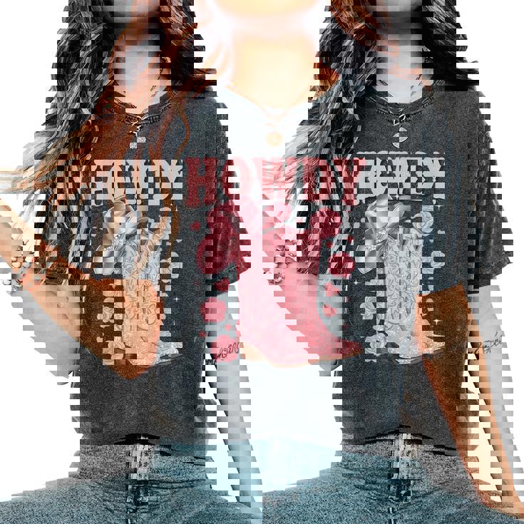 Country Girls Rodeo Woman Pink Cowgirl Howdy Women's Oversized Comfort T-Shirt