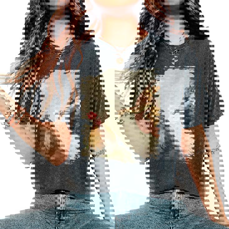 Creation Of Chicken Adam クラシック ミケランジェロ ニワトリ ファニー レディースオーバーサイズコンフォートTシャツ