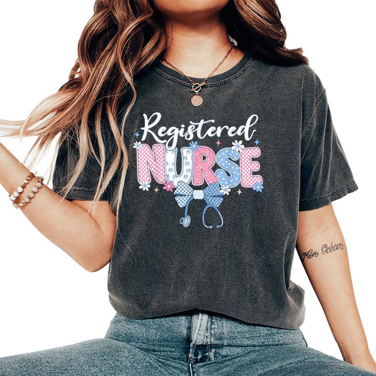 Cute Rn Registered Nurse For Women Women's Oversized Comfort T-Shirt