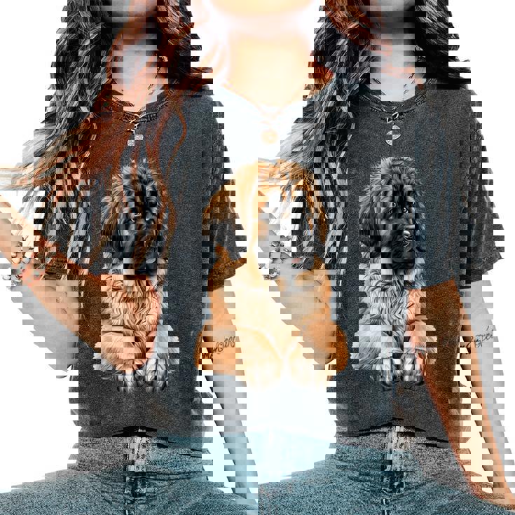 Leonberger Memoriale Per Allevatori Di Cuccioli Di Cane Mamma Papà T-shirt comoda oversize da donna