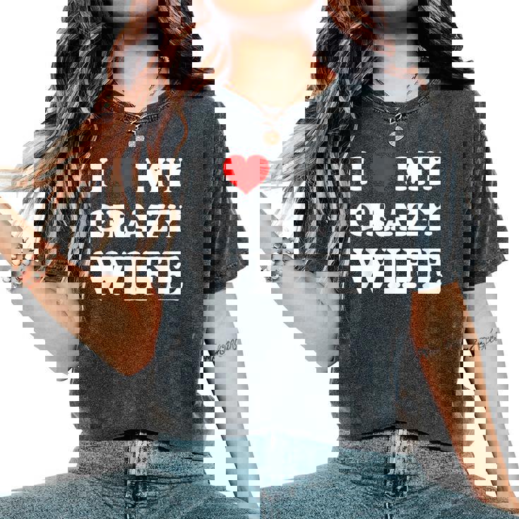 I Love My Crazy Wife レディースオーバーサイズコンフォートTシャツ