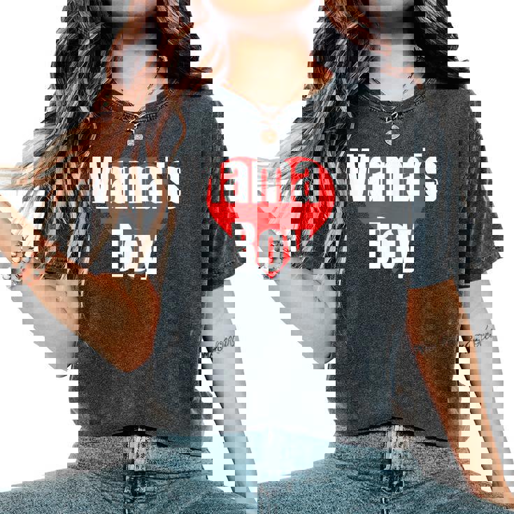 Mama's Boy おもしろグッズ服 レディースオーバーサイズコンフォートTシャツ