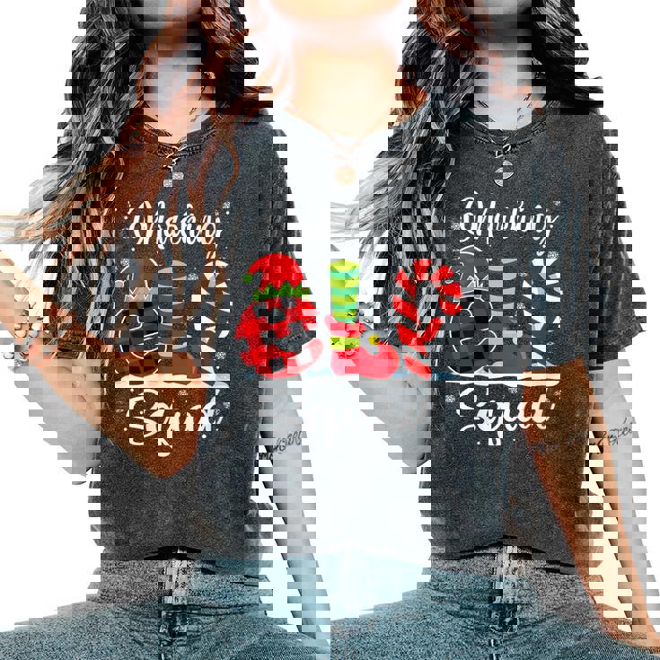 Marching Elf Squad Christmas Marching Band Matching Women's Oversized Comfort Colors T-Shirt