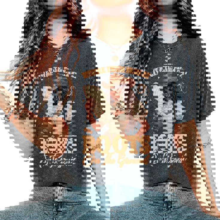 Melanin Cowgirl Swag History Africa Melanin Juneteenth Women's Oversized Comfort Colors T-Shirt