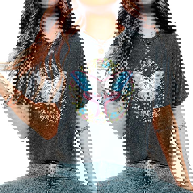 This Is Not Even My Final Form Trans Pride Moth Women's Oversized Comfort Colors T-Shirt