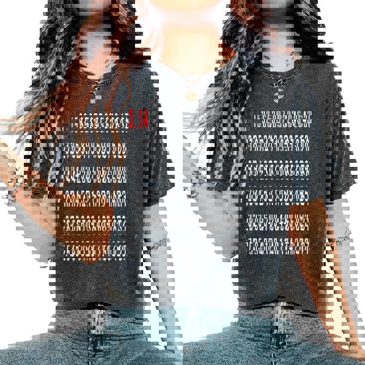 Pialor Exacto Divertido Profesor De Matemáticas 314 Nerd Hombres Es Niños Camiseta extragrande cómoda para mujer