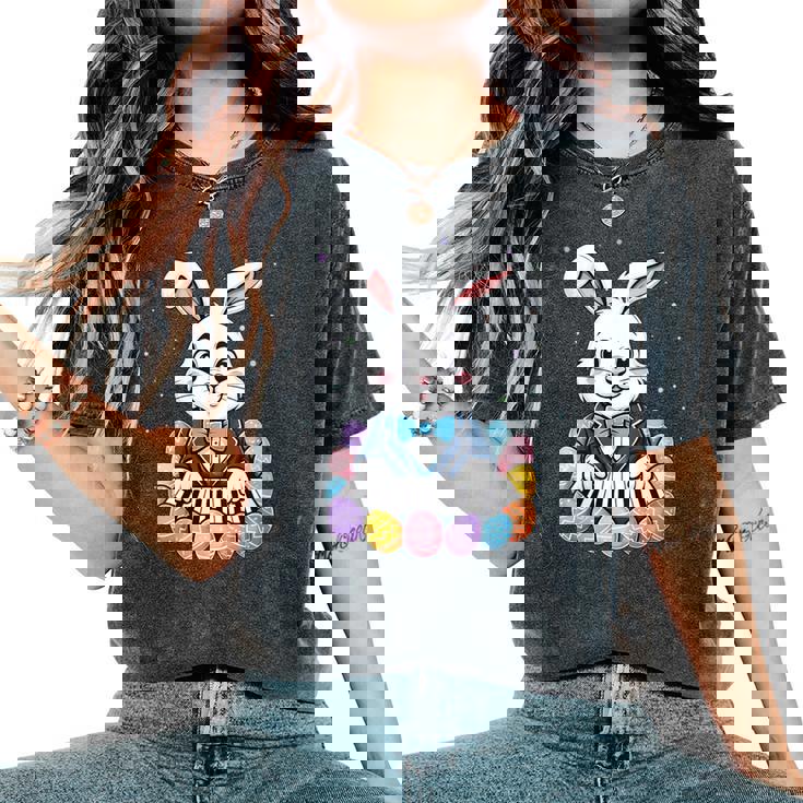 Pianiste Pianiste Pâques Lapin Oeufs Mignon Printemps T-shirt oversize confortable pour femme