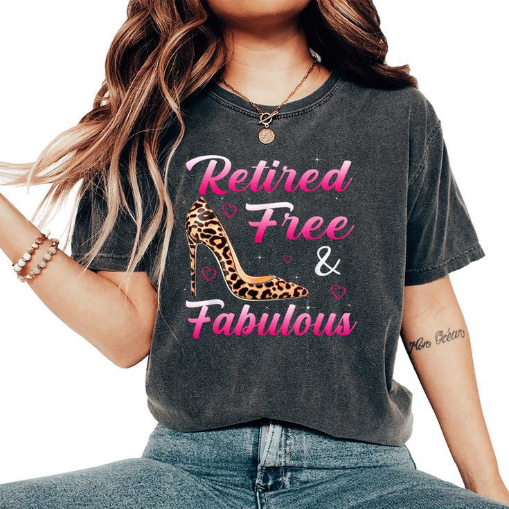 Retraité 2023 Gratuit Et Fabuleux Léopard À La Retraite Pour Les S T-shirt oversize confortable pour femme