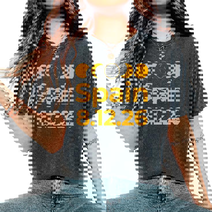 Spain Path Of Totality Total Solar Eclipse Tops & Stuff Women's Oversized Comfort Colors T-Shirt