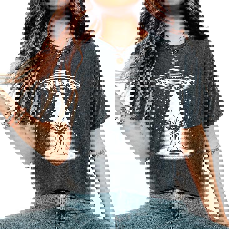 Zanzara Papà Mamma Amante Divertente Ufo Alieno T-shirt comoda oversize da donna