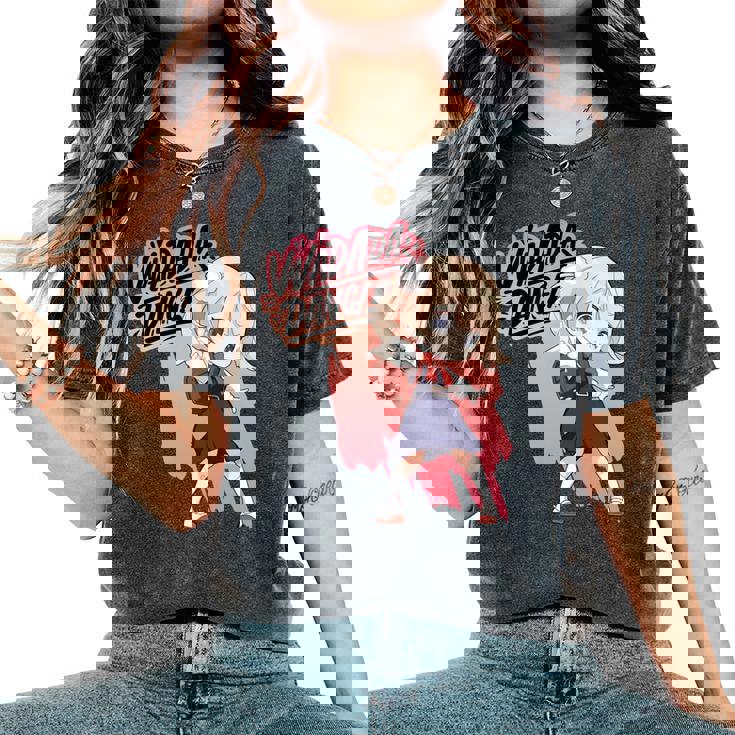 和田ダン しぐれ うい ロリ ダンス ダンス アニメ 女の子 長袖tシャツ レディースオーバーサイズコンフォートTシャツ