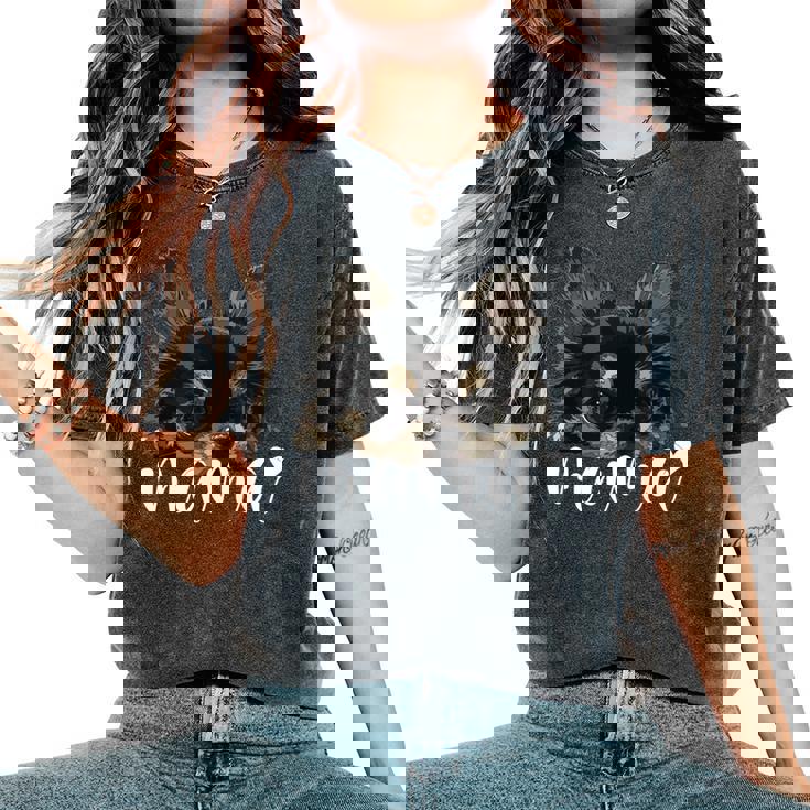 黒 チワワ ママ ロングヘア チワワ ママ チワワ 女の子 長袖tシャツ レディースオーバーサイズコンフォートTシャツ