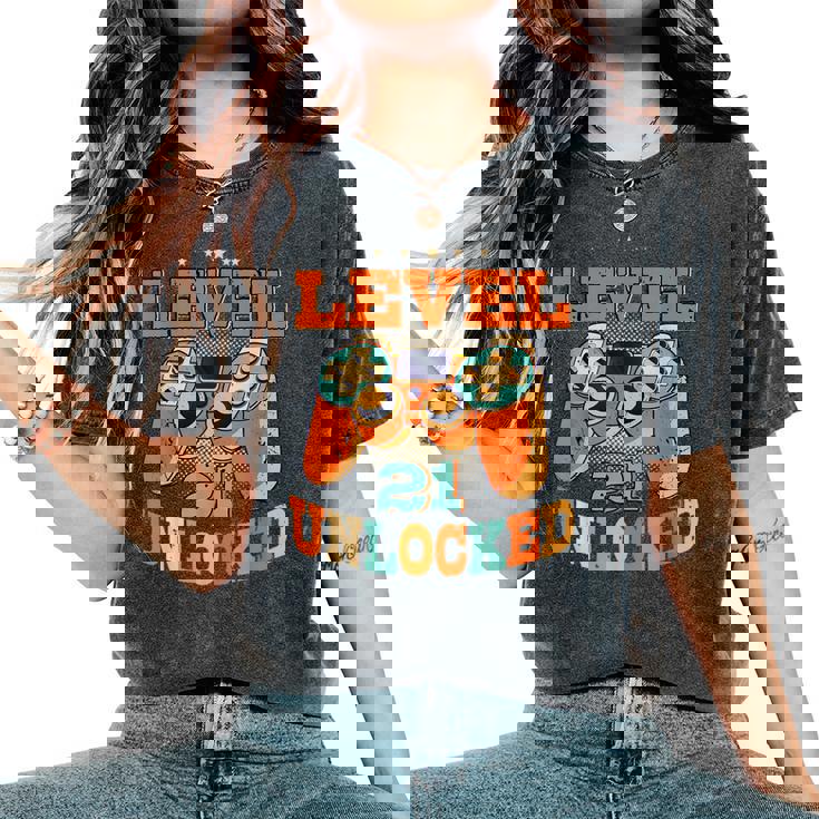 21歳の誕生日プレゼント 21歳 男性と女性、ビデオゲーム 2000年生まれ レディースオーバーサイズコンフォートTシャツ