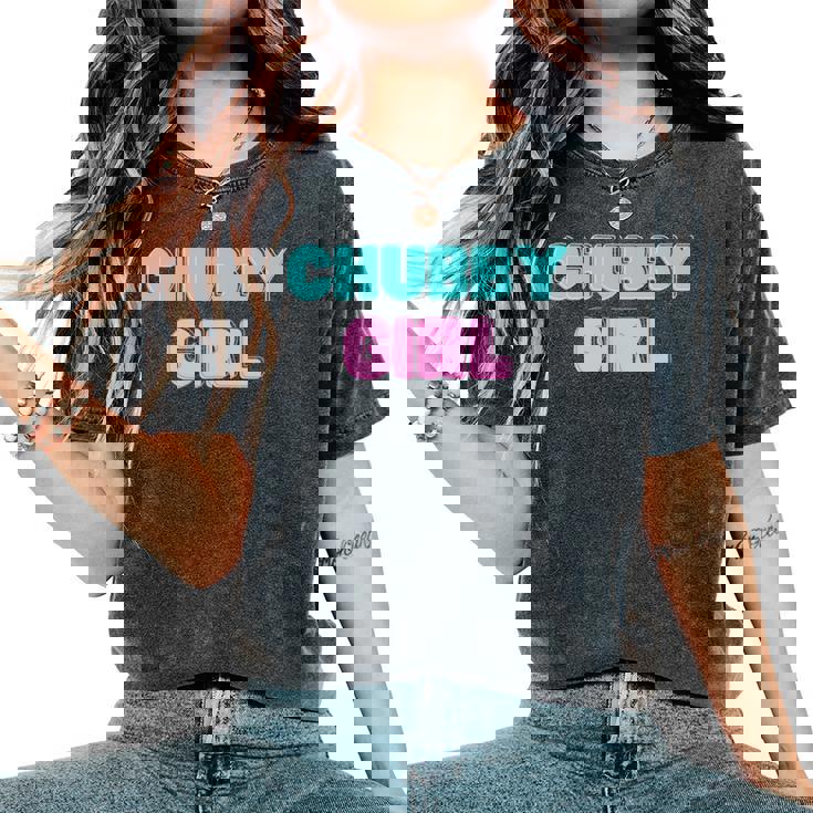 Chubby Girl 長袖tシャツ レディースオーバーサイズコンフォートTシャツ