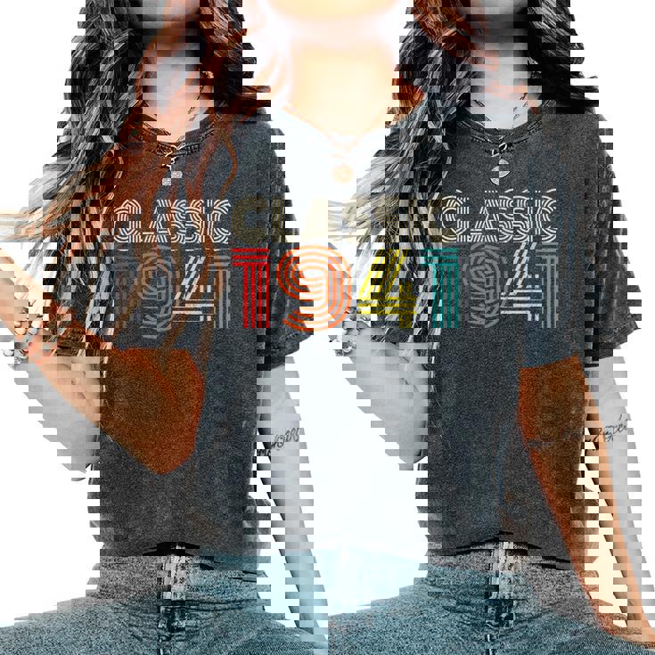 Classic 1941Intage 1941 Womenintage Year Birthday レディースオーバーサイズコンフォートTシャツ