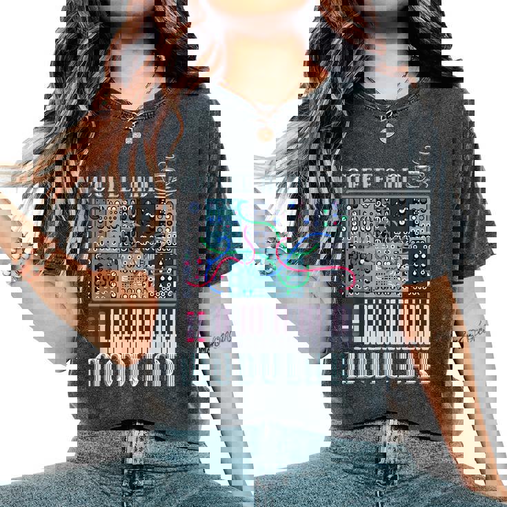 Coffee And Modular アナログシンセサイザー 波形シンセ レディースオーバーサイズコンフォートTシャツ