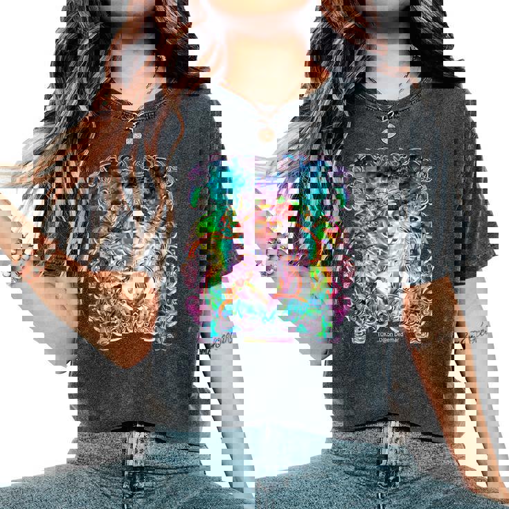 TokiOFlower オリジナルデザイン レディースオーバーサイズコンフォートTシャツ TokiOFlower オリジナルデザイン レディースオーバーサイズコンフォートTシャツ