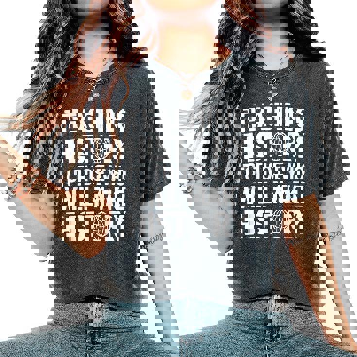 History Teacher Appreciation Teachingocialtudies レディースオーバーサイズコンフォートTシャツ