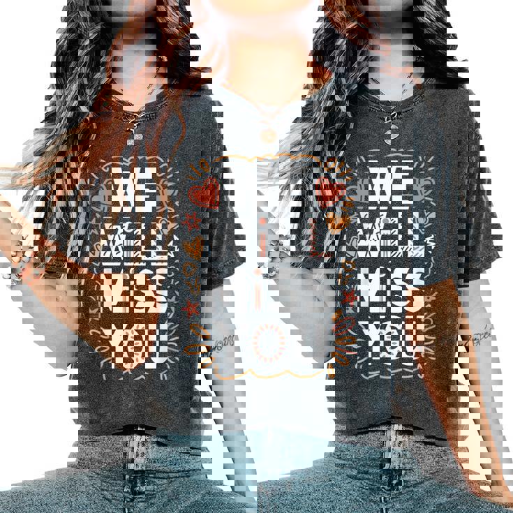 We Will Miss You 送別メッセージ 同僚 退職会 レディースオーバーサイズコンフォートTシャツ