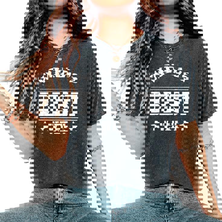 World's Best Wife 面白いウェディングギフトシャツ レディースオーバーサイズコンフォートTシャツ World's Best Wife 面白いウェディングギフトシャツ レディースオーバーサイズコンフォートTシャツ