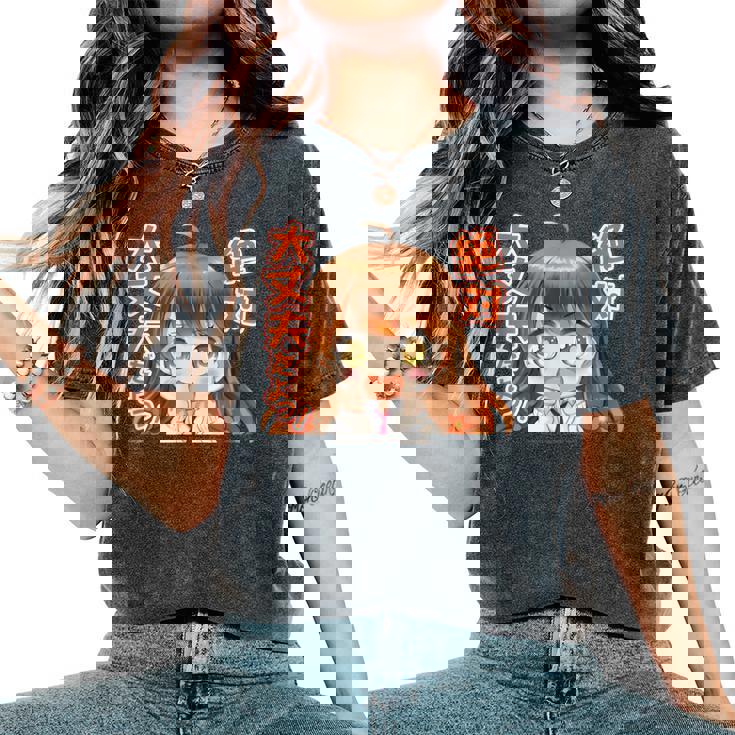 ひなビタスタンプ まり花01「絶対大丈夫だよっ!」 レディースオーバーサイズコンフォートTシャツ ひなビタスタンプ まり花01「絶対大丈夫だよっ!」 レディースオーバーサイズコンフォートTシャツ