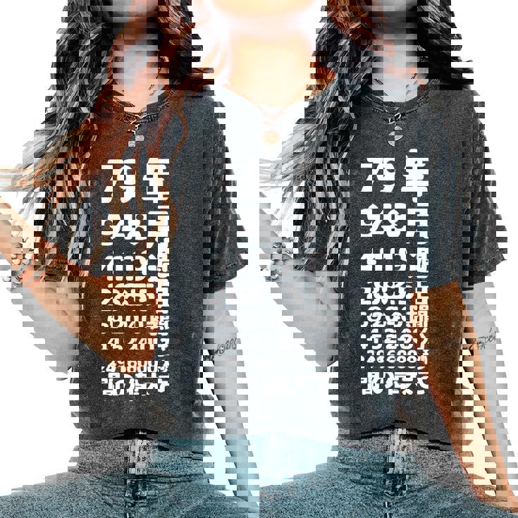 面白い79歳の誕生日の古いメーター 面白い79歳のギフト 女性 男性 面白い電卓 79歳の誕生日のギフト 長袖tシャツ レディースオーバーサイズコンフォートTシャツ