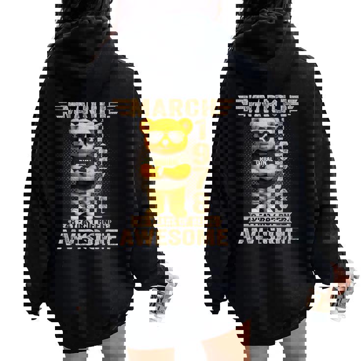 48歳 1978年3月 テディベア 48歳 誕生日 男性 女性 レディース オーバーサイズ パーカー バックプリント