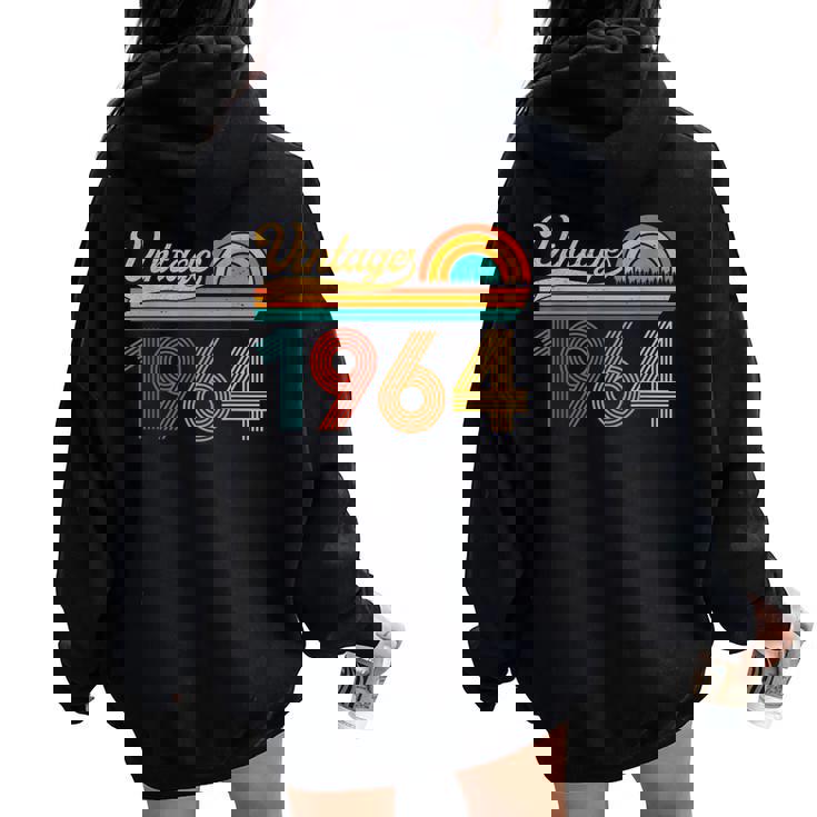 62歳の誕生日プレゼント 62歳 男性 女性 レトロ ヴィンテージ 1964 レディース オーバーサイズ パーカー バックプリント