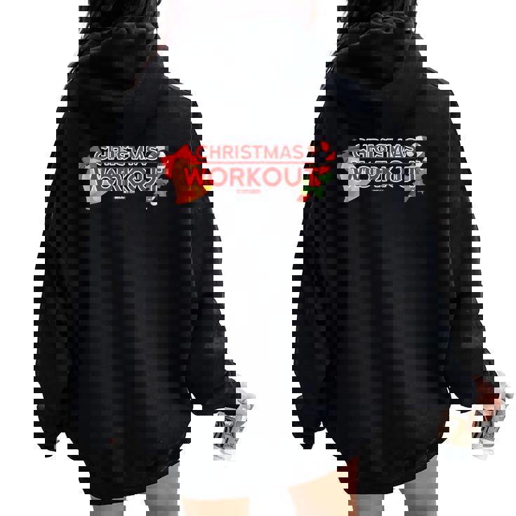 Entrenamiento De Navidad Hombres Es Divertidos Deportes De Navidad In Mangas Women Oversized Hoodie Back Print