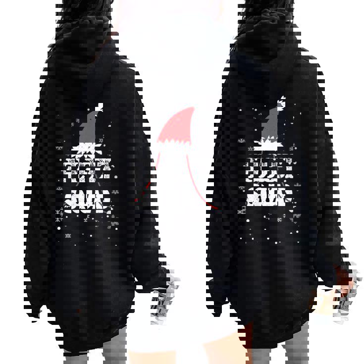 Fleet Squad Christmas Fleet Manager Matching Xmas Women Oversized Hoodie Back Print