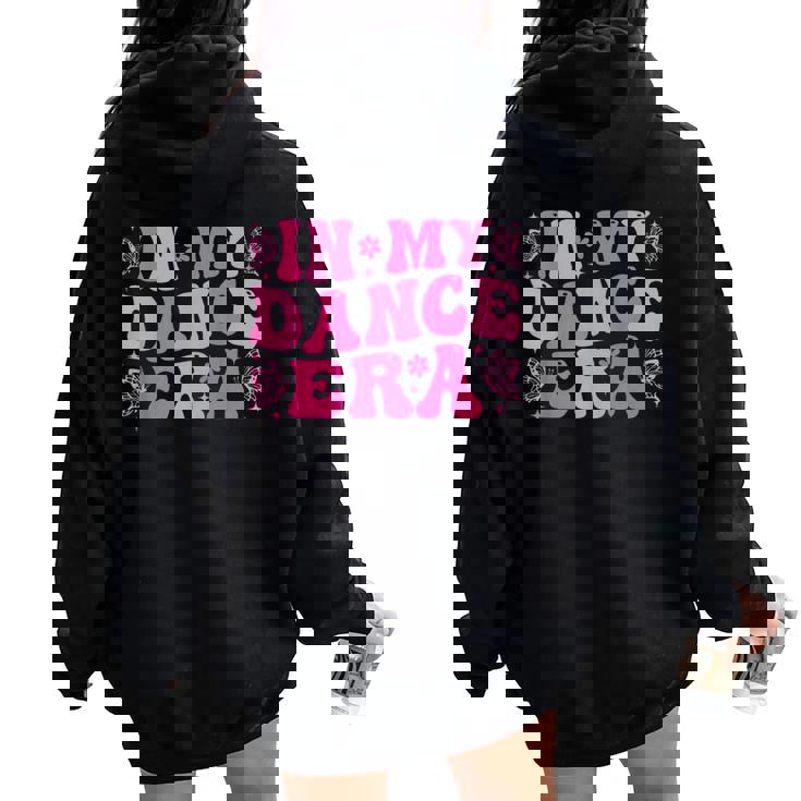 Groovy In My Dance Era バレエダンサー レディース オーバーサイズ パーカー バックプリント