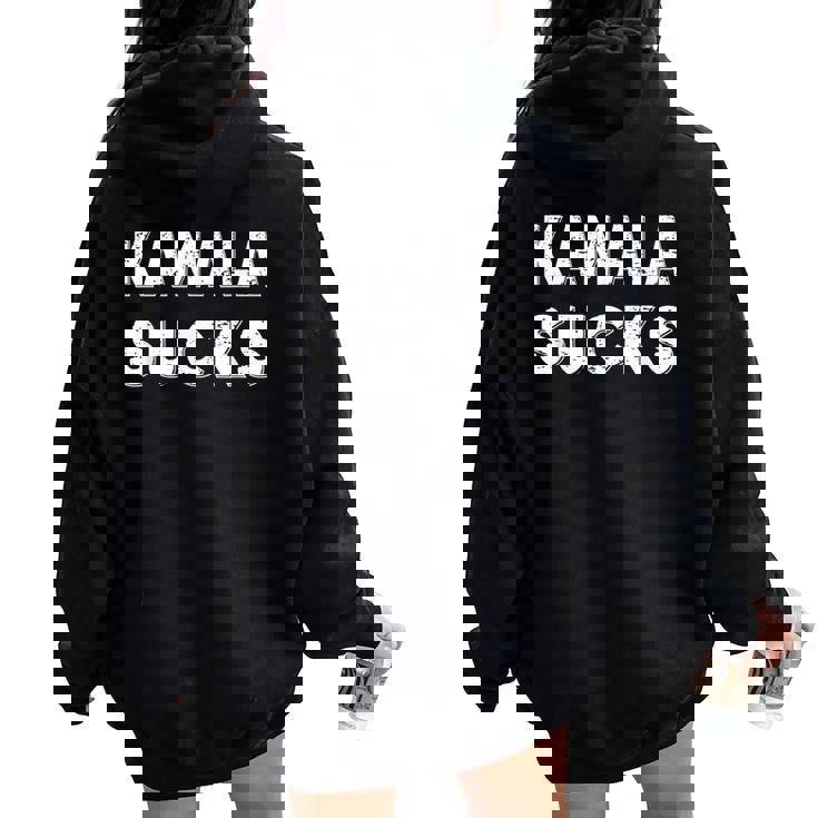 Kamalaucks Kamala Harrisucks And Women レディース オーバーサイズ パーカー バックプリント