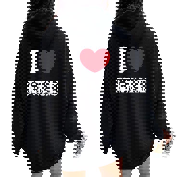 I Love Komaki アイラブ小牧 レディース オーバーサイズ パーカー バックプリント