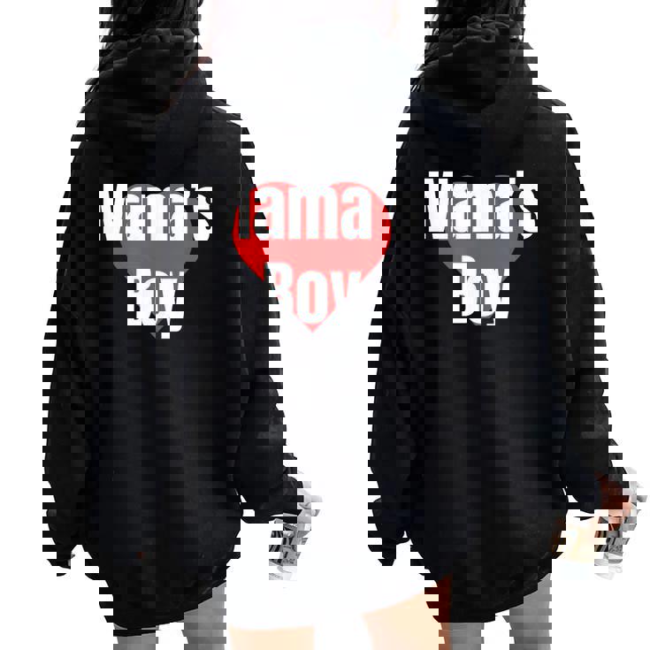 Mama's Boy おもしろグッズ服 レディース オーバーサイズ パーカー バックプリント