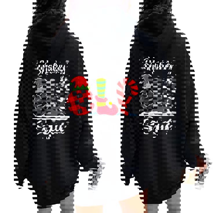 Marching Elf Squad Christmas Marching Band Matching Women Oversized Hoodie Back Print