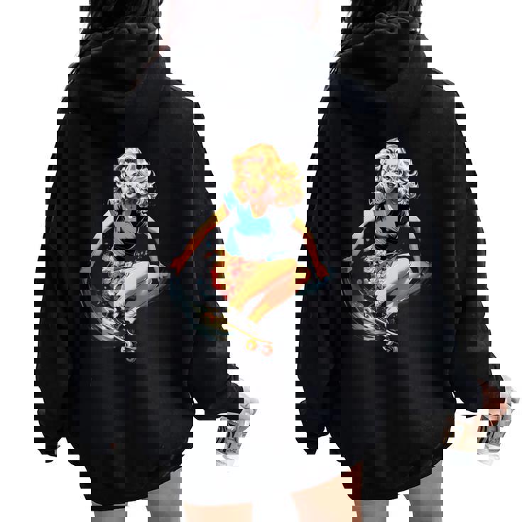 Pinup Girl スケートボード レディース オーバーサイズ パーカー バックプリント