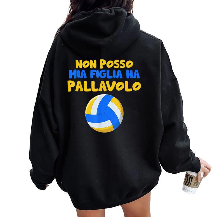 Regalo Per Mamma O Papà Ragazza Pallavolistaolleyball Felpa con cappuccio oversize da donna con stampa posteriore