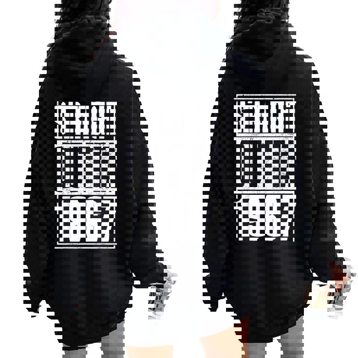 Straight Outta 1967 Womenintage 1967 Birth Of Birthday レディース オーバーサイズ パーカー バックプリント