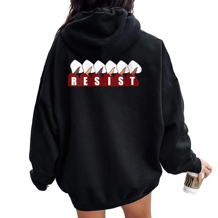 Uneervante Résiste À Une Manifestation Féministe Sweat à capuche oversize pour femme avec imprimé dans le dos