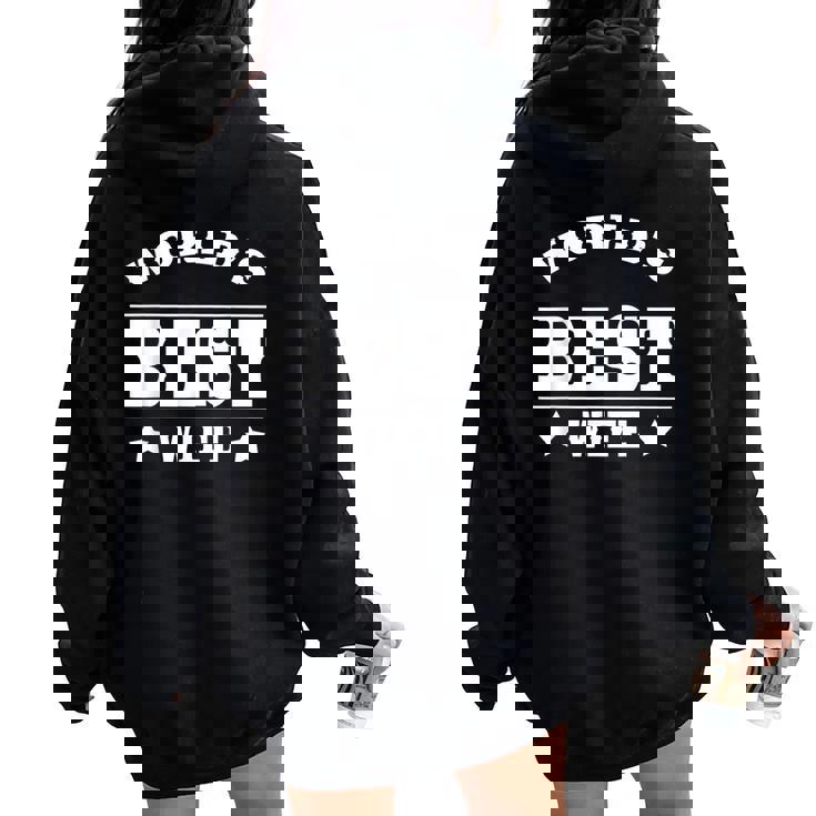 World's Best Wife 面白いウェディングギフトシャツ レディース オーバーサイズ パーカー バックプリント