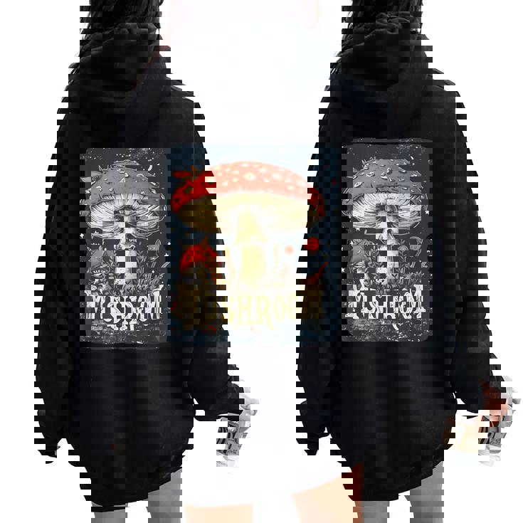 きのこの森の服 男の子 女の子 レディース オーバーサイズ パーカー バックプリント