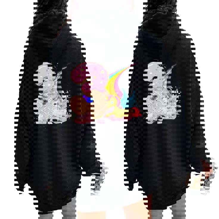 キッズ I Am 3 かわいいユニコーン 誕生日ギフト 女の子向け レディース オーバーサイズ パーカー バックプリント