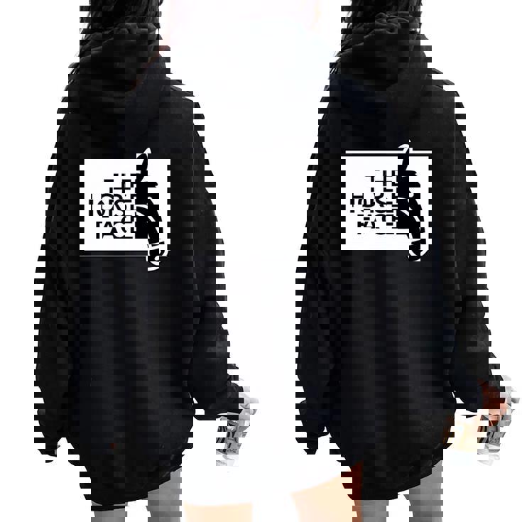 ザ・ホース・フェイス The Horse Face 午年 馬【十二支 干支】2026年 ブランド パロディ 長袖tシャツ レディース オーバーサイズ パーカー バックプリント