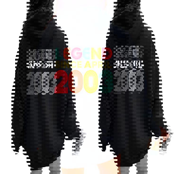 レジェンド 2003年4月 23歳の誕生日 男性 女性 23歳 レディース オーバーサイズ パーカー バックプリント