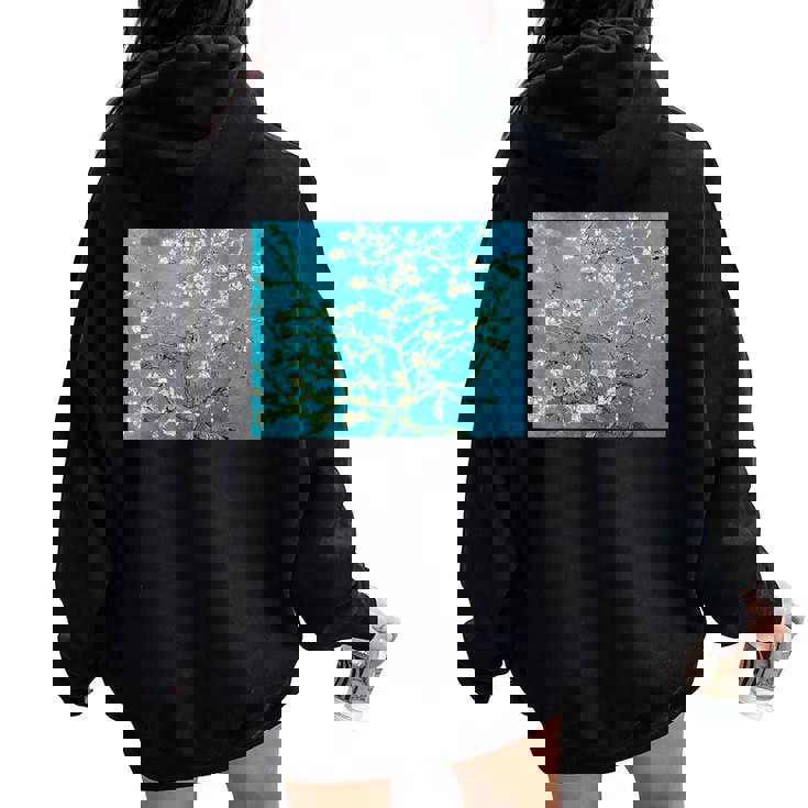 ヴィンセント・ファン・ゴッホ、アーモンドの花 レディース オーバーサイズ パーカー バックプリント