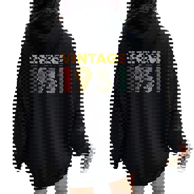 ヴィンテージ 1951 75 歳の誕生日プレゼント 男性 女性 75 歳 レディース オーバーサイズ パーカー バックプリント