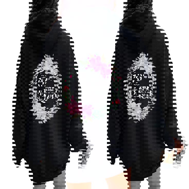 花柄 69歳 誕生日 男性 女性 還暦 レディース オーバーサイズ パーカー バックプリント