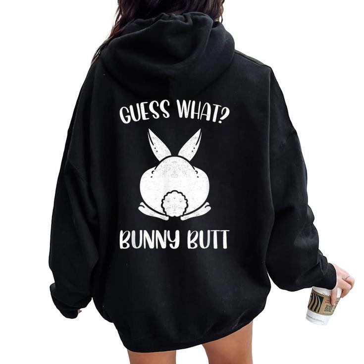 面白いイースタージョークguess What Bunny Butt メンズ レディース レディース オーバーサイズ パーカー バックプリント
